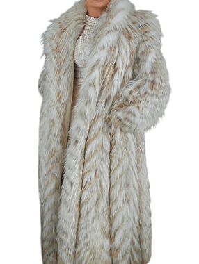 Vintage Full Length Genuine Fox Fur Golden Island Amber Long Fur Coat